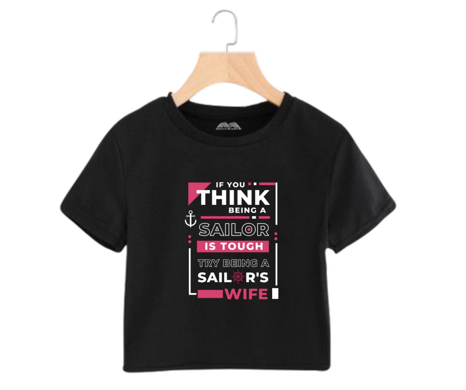 Sailors wife's life tougher than sailors - Women's Crop Top