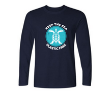 Load image into Gallery viewer, Keep the sea plastic free - Men&#39;s full sleeve round neck T-shirt
