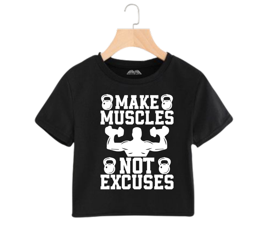Make muscles not excuses - Women's Crop Top