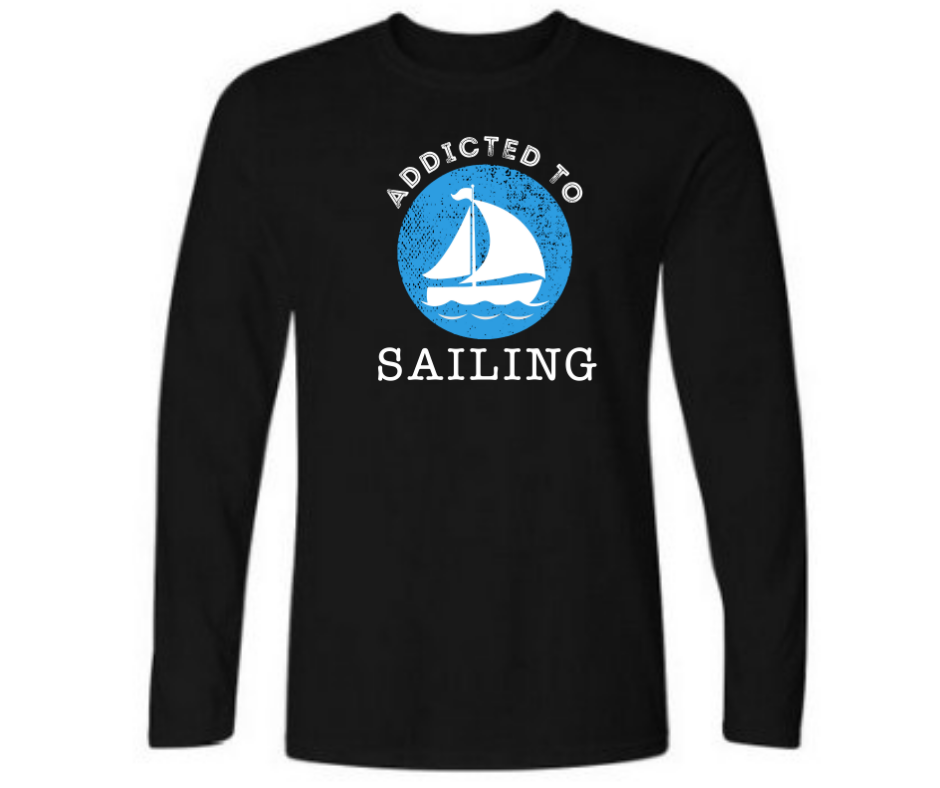 Addicted to sailing - Men's full sleeve round neck T-shirt
