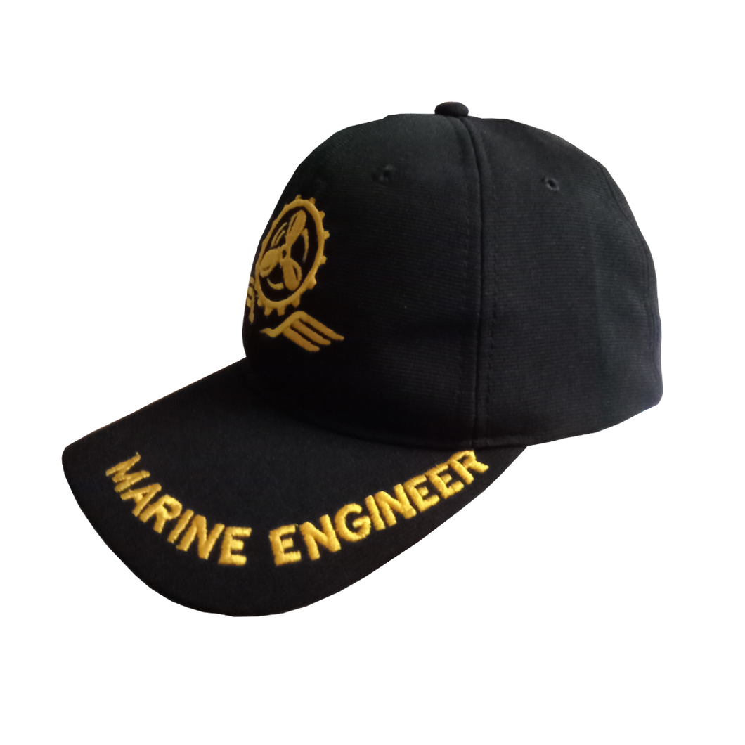 Marine Engineer Embroidered Black Adult Unisex Cap Premium