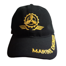 Load image into Gallery viewer, Marine Engineer Embroidered Black Adult Unisex Cap - Premium Quality
