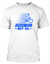 Load image into Gallery viewer, Burn fat not oil - Cyclist - Men&#39;s Half sleeve round neck T-shirt
