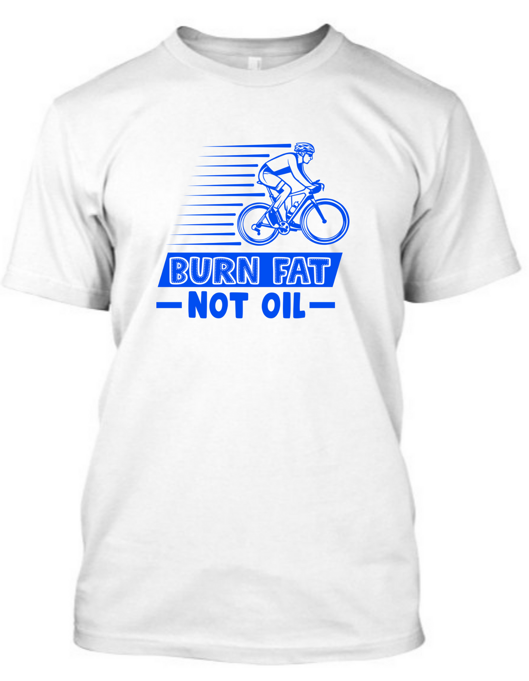 Burn fat not oil - Cyclist - Men's Half sleeve round neck T-shirt