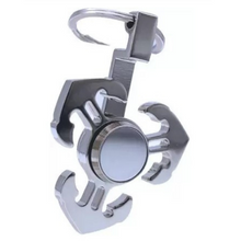 Load image into Gallery viewer, 2 IN 1 Anchor Metal Key chain cum Fidget Spinner Toy Relieves Stress Hand Spinner
