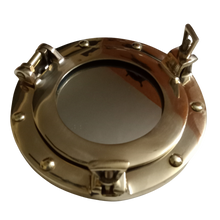 Load image into Gallery viewer, Brass Glossy Finish Porthole Mirror (6 inches)
