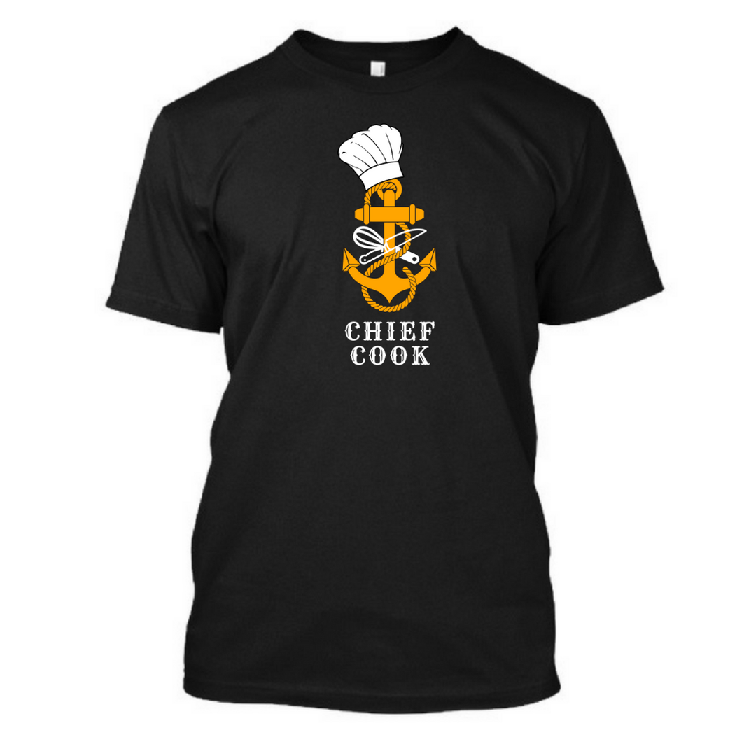 Chief Cook Logo - Men's Half Sleeve Round Neck T-Shirt