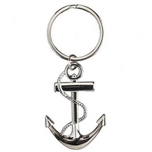 Load image into Gallery viewer, Anchor with rope Metal Keychain

