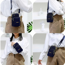 Load image into Gallery viewer, Small Crossbody Multilayer 3 in 1 Woman Sling Pouch/Bag with Mini Earphone Hole
