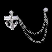Load image into Gallery viewer, Classic Metal Anchor with Chain Fashion Brooch - Unisex
