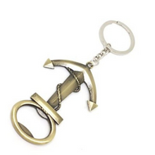 Load image into Gallery viewer, Anchor antique type with bottle opener Metal Keychain
