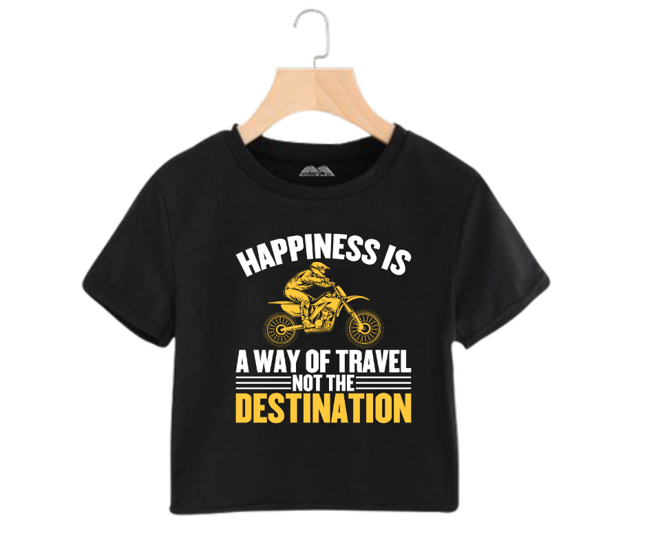 Happiness is a way of travel not the destination - Women's Crop Top