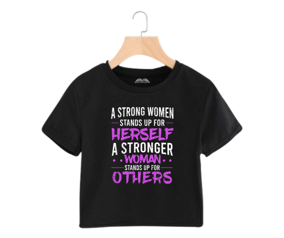 Stronger woman stands up for others - Women's Crop Top