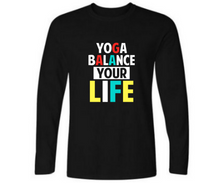 Load image into Gallery viewer, Yoga balance your life - Men&#39;s full sleeve round neck T-shirt
