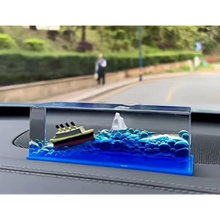 Load image into Gallery viewer, Blue Wave Titanic Ship Car Dashboard Accessory
