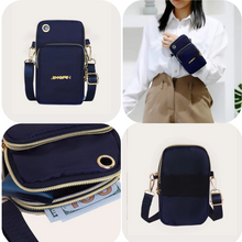 Load image into Gallery viewer, Small Crossbody Multilayer 3 in 1 Woman Sling Pouch/Bag with Mini Earphone Hole
