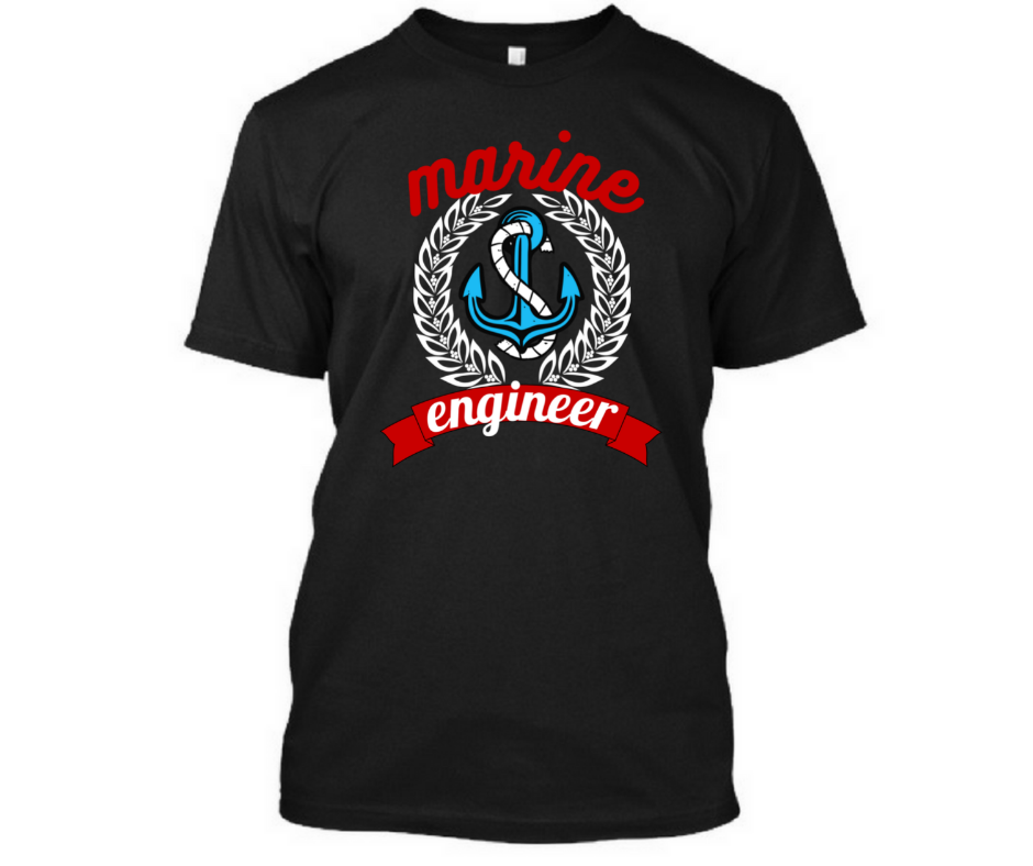 Marine Engineer logo -  Men's Half sleeve round neck T-Shirt