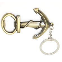Load image into Gallery viewer, Anchor antique type with bottle opener Metal Keychain
