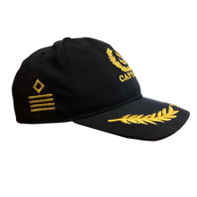 Load image into Gallery viewer, Kids Captain Embroidered Black Cap - Premium Quality
