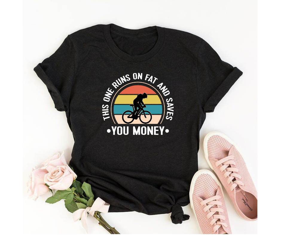 This one runs on fat - Women's half sleeve round neck t-shirt