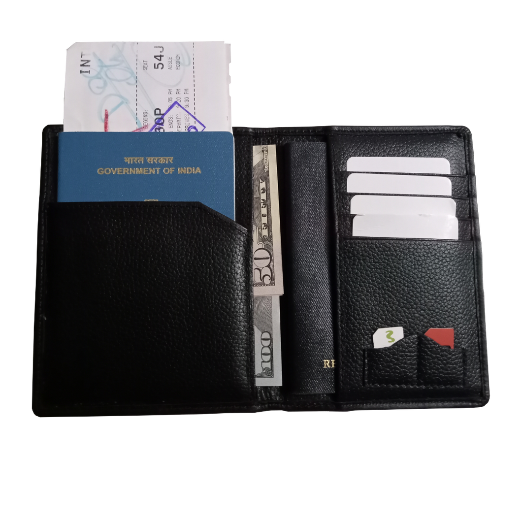 Premium Leather Passport / CDC / COC Travel Wallet