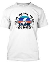 Load image into Gallery viewer, This one runs on fat - Cyclist - Men&#39;s half sleeve round neck T-shirt
