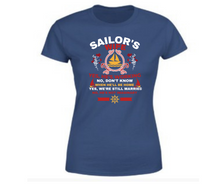 Load image into Gallery viewer, Sailors wife&#39;s Statement (Red) - Women&#39;s half sleeve round neck T-shirt
