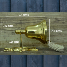 Load image into Gallery viewer, Shiny finish Brass Nautical Ship Bell with Wheel

