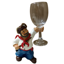 Load image into Gallery viewer, White Shirt Pirate Wine Glass Holder - PolyResin Material
