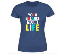 Load image into Gallery viewer, Yoga balance your life - Women&#39;s half sleeve round neck T-shirt

