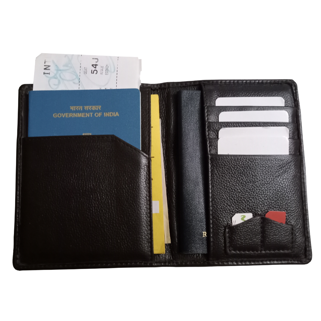 Premium Leather Passport / CDC / COC Travel Wallet