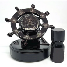 Load image into Gallery viewer, Solar Powered Rotating Ship Helm Wheel Air Freshener Car Dashboard Accessory
