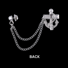 Load image into Gallery viewer, Classic Metal Anchor with Chain Fashion Brooch - Unisex
