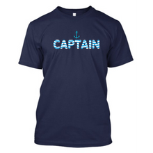 Load image into Gallery viewer, Captain (Waviform Typo) - Men&#39;s Half Sleeve Round Neck T-shirt
