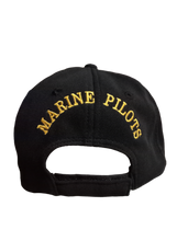 Load image into Gallery viewer, Marine Pilot Embroidered Black Adult Unisex Cap - Premium Quality
