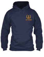 Load image into Gallery viewer, Merchant Navy ranks  - Unisex Hoodie for Officers working onboard and ashore (Navy Blue)
