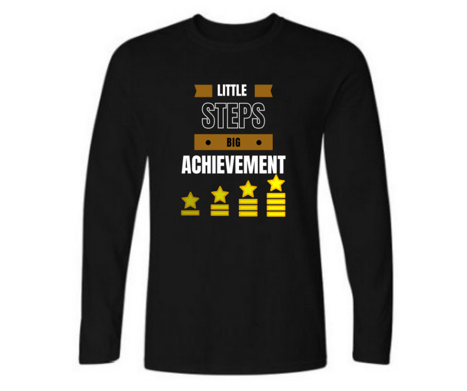 Little steps -Men's Full Sleeve Round Neck T-shirt
