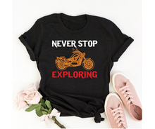 Load image into Gallery viewer, Never stop exploring - Women&#39;s half sleeve round neck T-shirt
