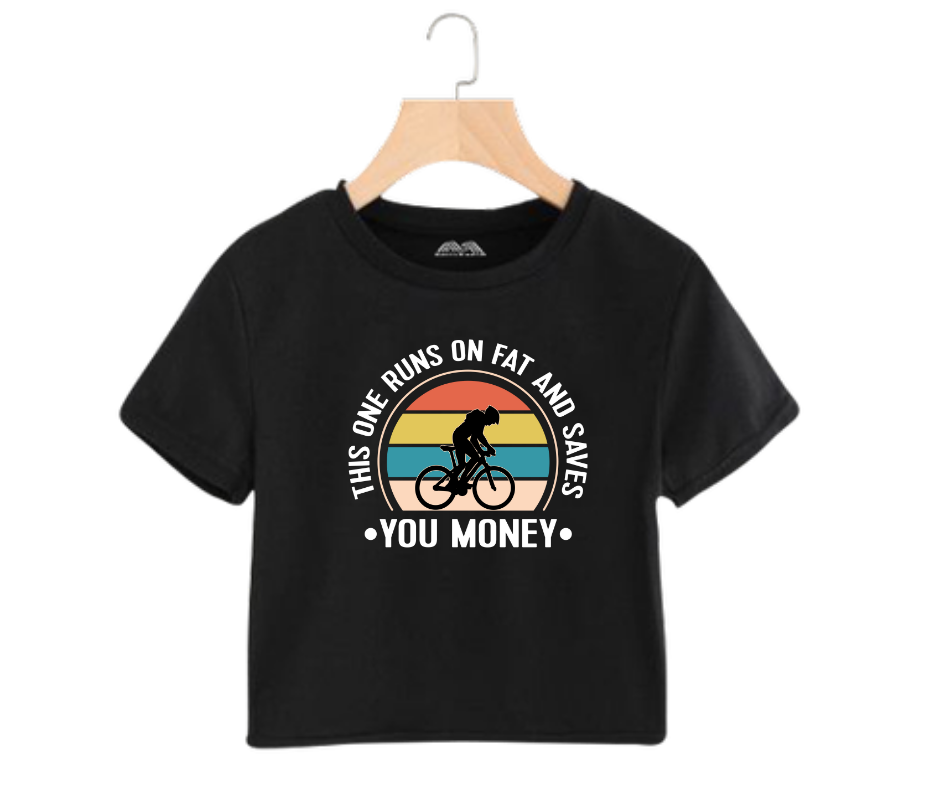 This one runs on fat - Women's Crop Top