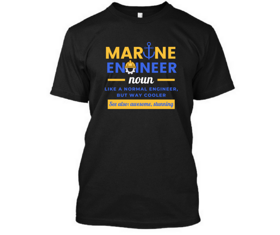 Marine engineer's real meaning explained - Men's Half sleeve round neck T-Shirt