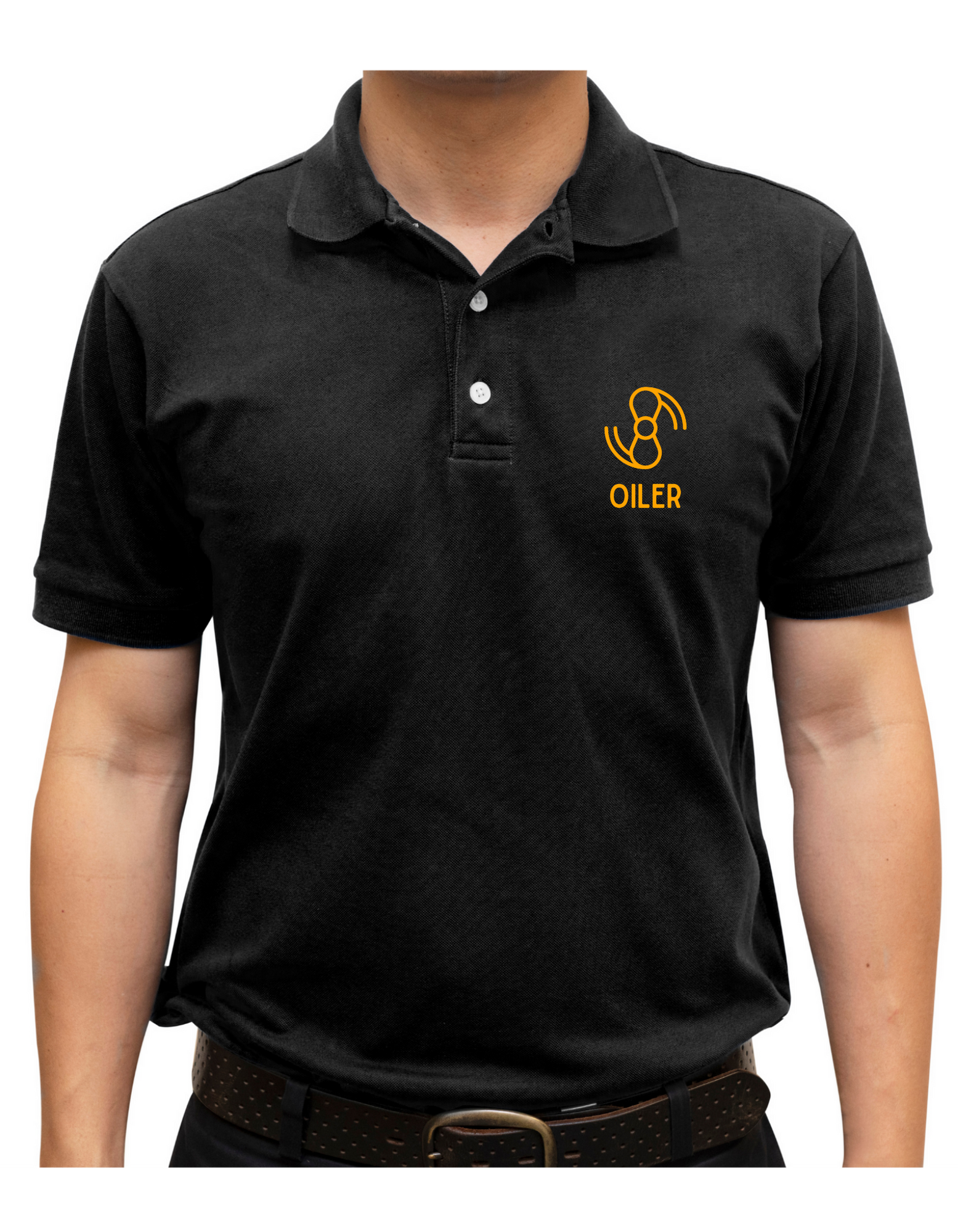 Merchant Navy Ranks Printed Polo Neck T-shirt for Ratings