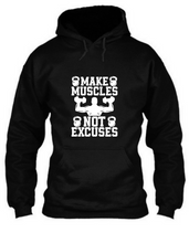 Load image into Gallery viewer, Make muscles not excuses - Unisex Hoodie
