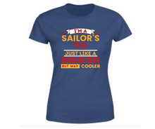Load image into Gallery viewer, Sailors wife are cooler than normal wife - Women&#39;s half sleeve round neck T-shirt
