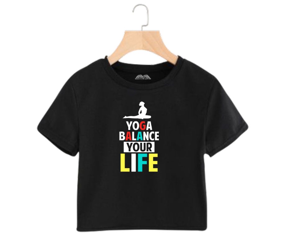 Yoga balance yr life - Women's Crop Top