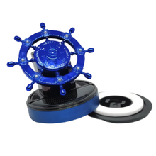 Load image into Gallery viewer, Solar Powered Rotating Ship Helm Wheel Air Freshener Car Dashboard Accessory
