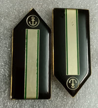 Load image into Gallery viewer, Lapel Pin type Gorget Collar Badges for Merchant Navy Marine Engineers &amp; ETO
