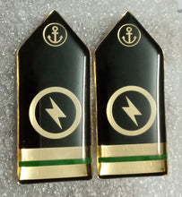 Load image into Gallery viewer, Lapel Pin type Gorget Collar Badges for Merchant Navy Marine Engineers &amp; ETO
