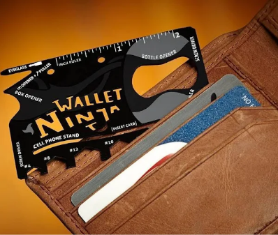 Ninja Multiutensile 18 In 1 – Portafoglio Tascabile A Forma Di Carta Di Credito – Acciaio Temprato