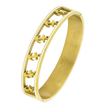 Load image into Gallery viewer, Golden Anchor Bangle Cuff Kada Bracelet - Women
