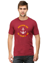 Load image into Gallery viewer, Anchor Me In Your Love - Couple Men&#39;s half sleeve round neck T-shirt

